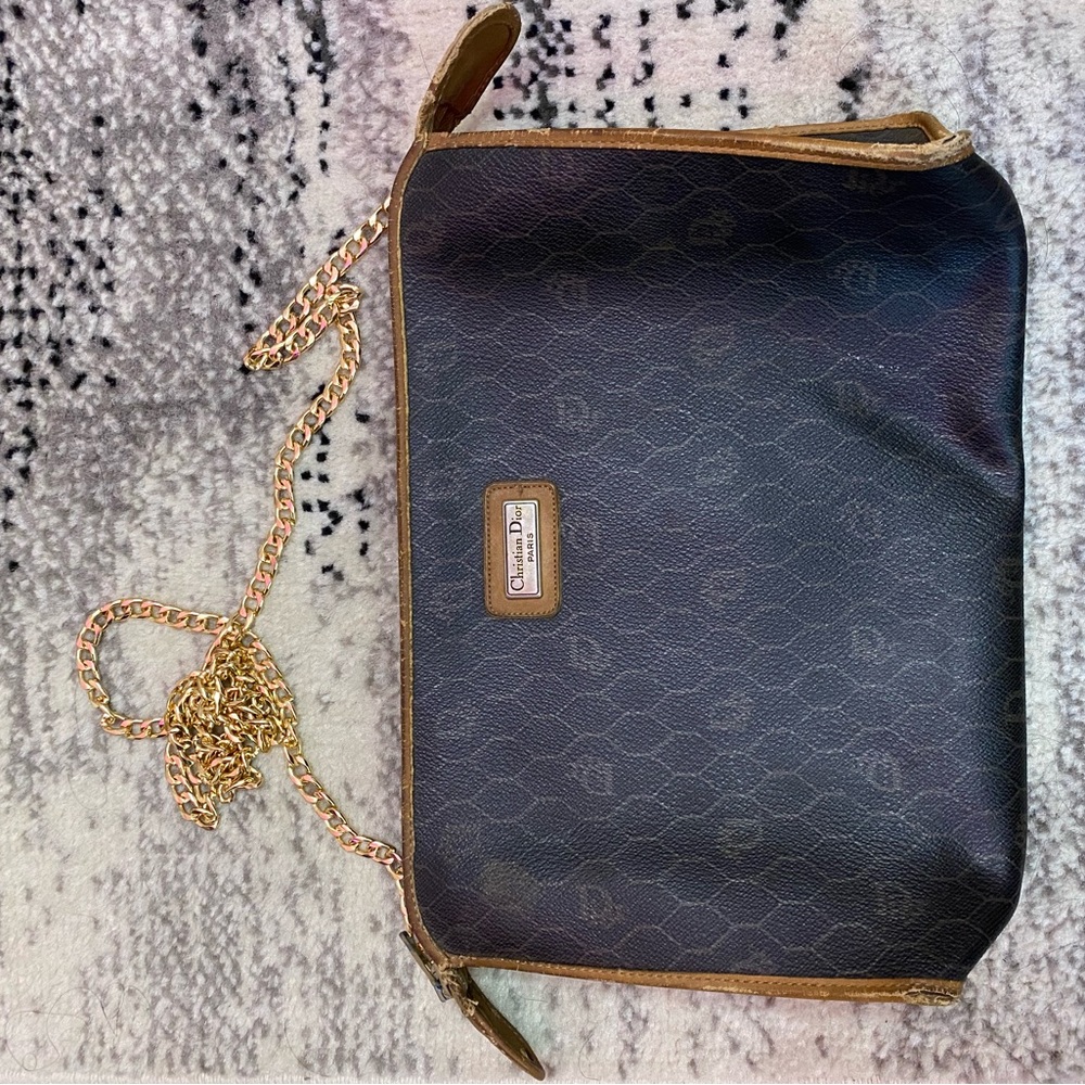 Brown Vintage Dior Honeycomb Bag - Picture 4 of 11
